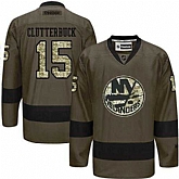 Glued New York Islanders #15 Cal Clutterbuck Green Salute to Service NHL Jersey,baseball caps,new era cap wholesale,wholesale hats